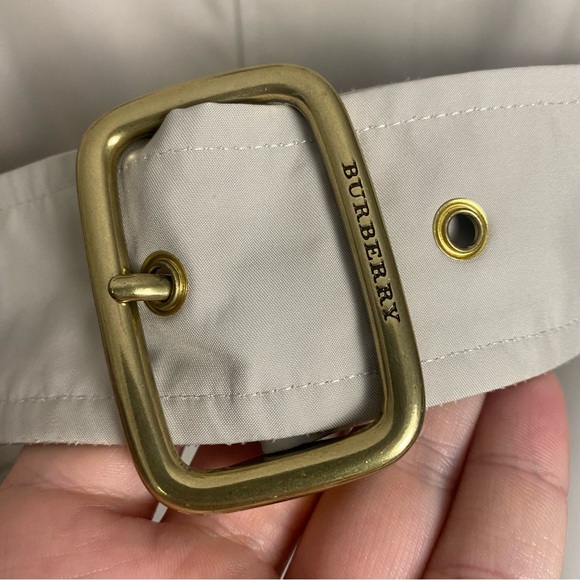 Burberry Tess Trench Lightweight Rain Coat Nova Check Beige Size 14P - Picture 11 of 16